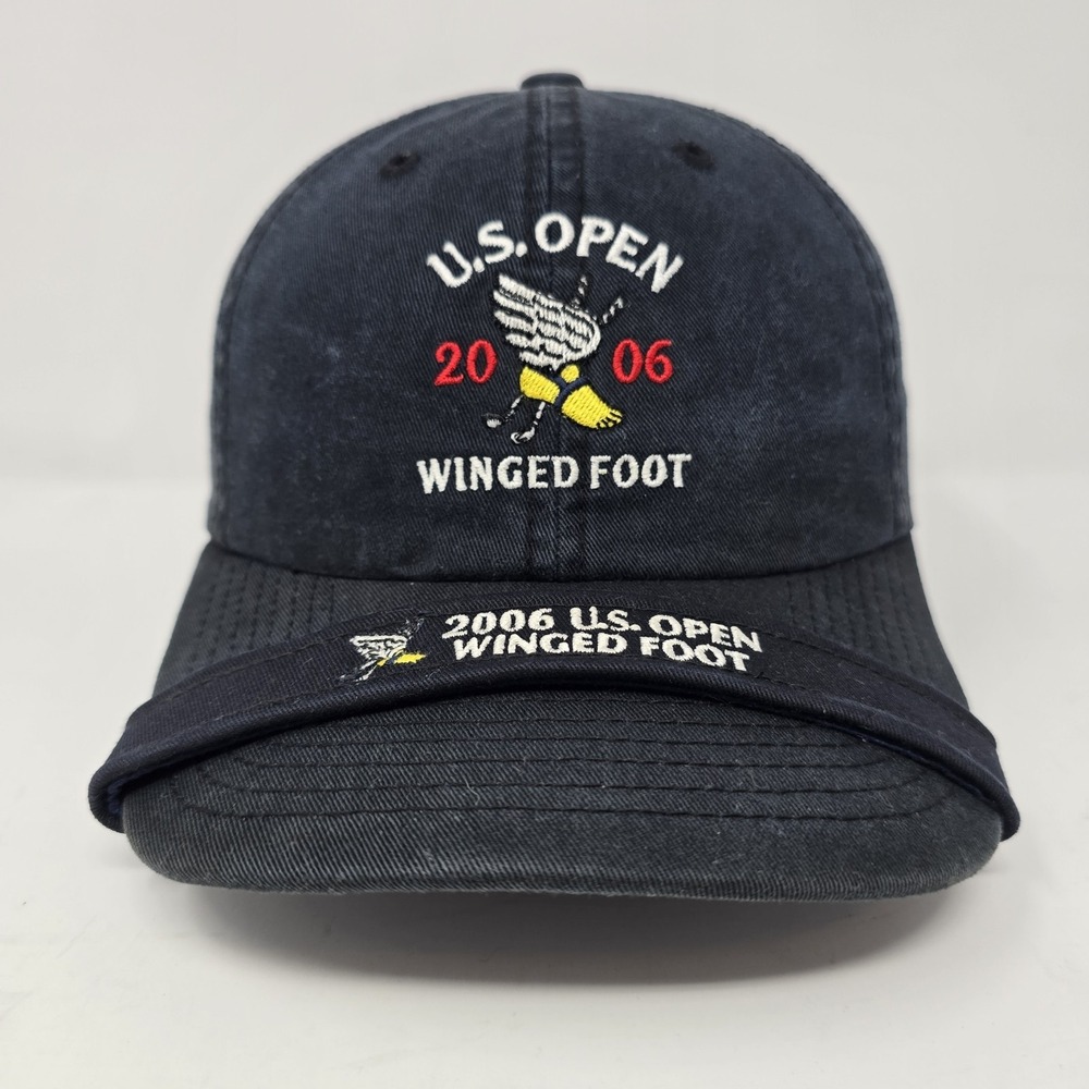 Vintage 2006 U.S. Open Winged Foot Golf Hat Navy Blue Cotton Adjustable Cap